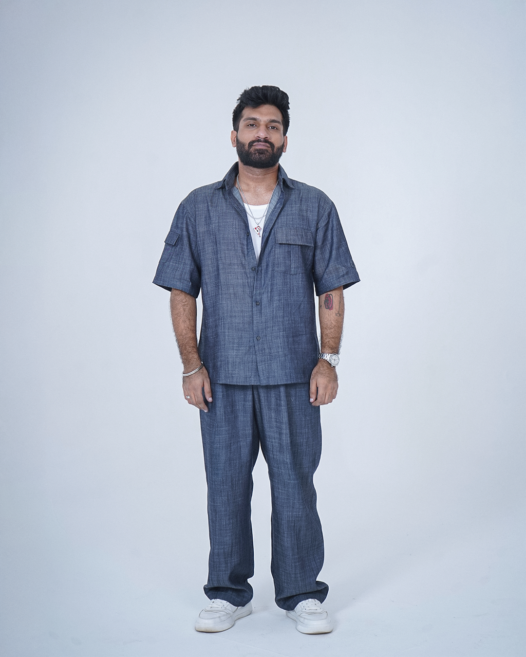 Marco Relaxed Shirt - Ashblue