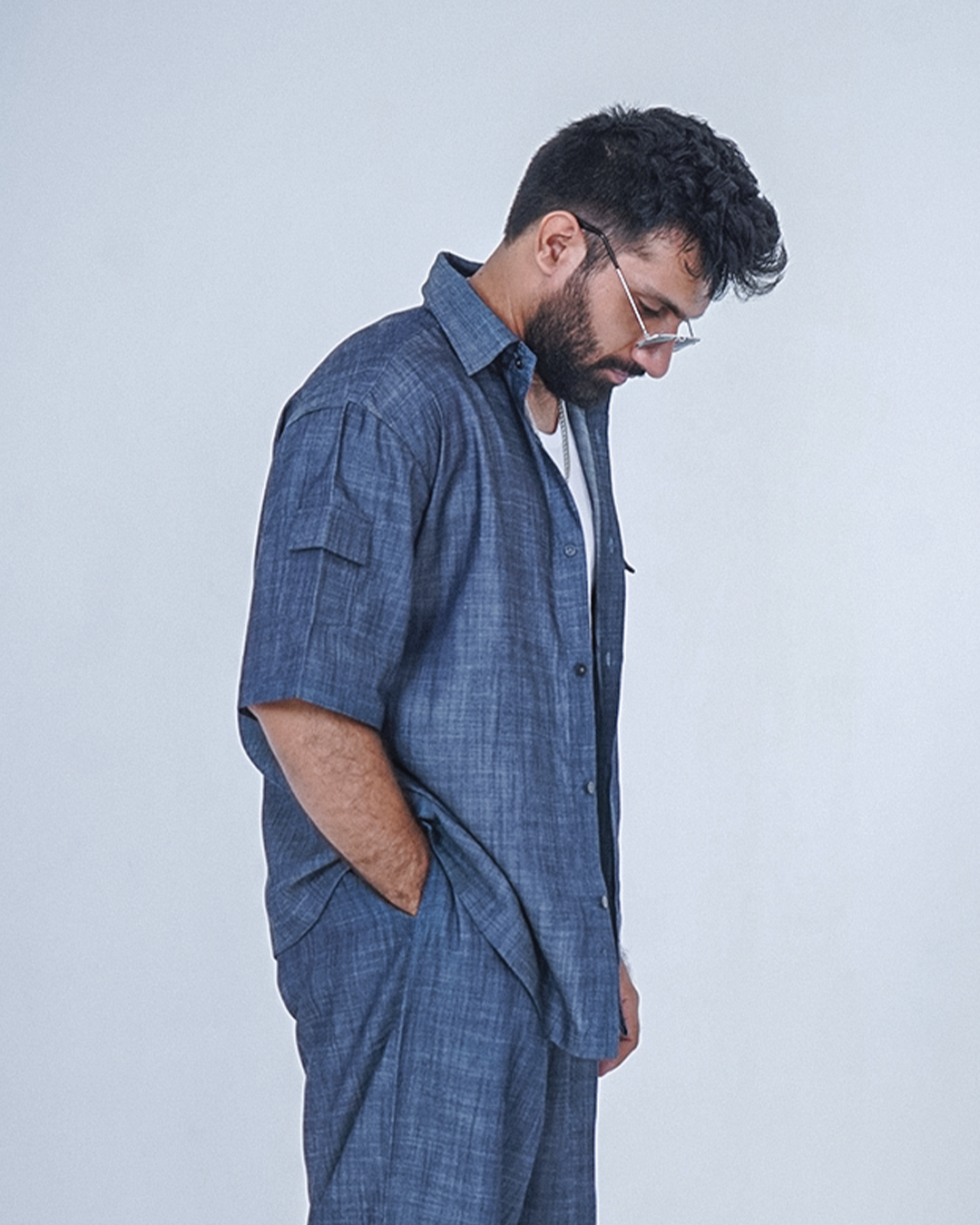 Marco Relaxed Shirt - Ashblue