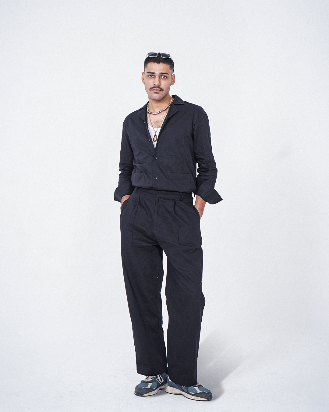 Nico Pleated Trousers - Black