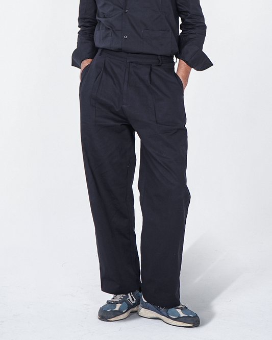 Nico Pleated Trousers - Black